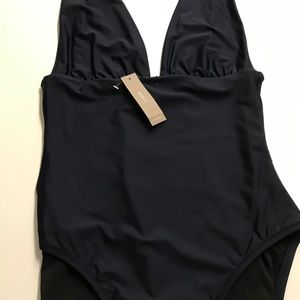 J. Crew Deep V Neck One Piece Swim Suit